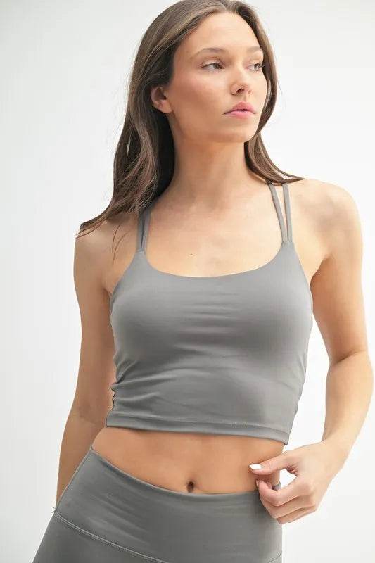 MONO B Venice Cloud Light Crisscross Sports Bra