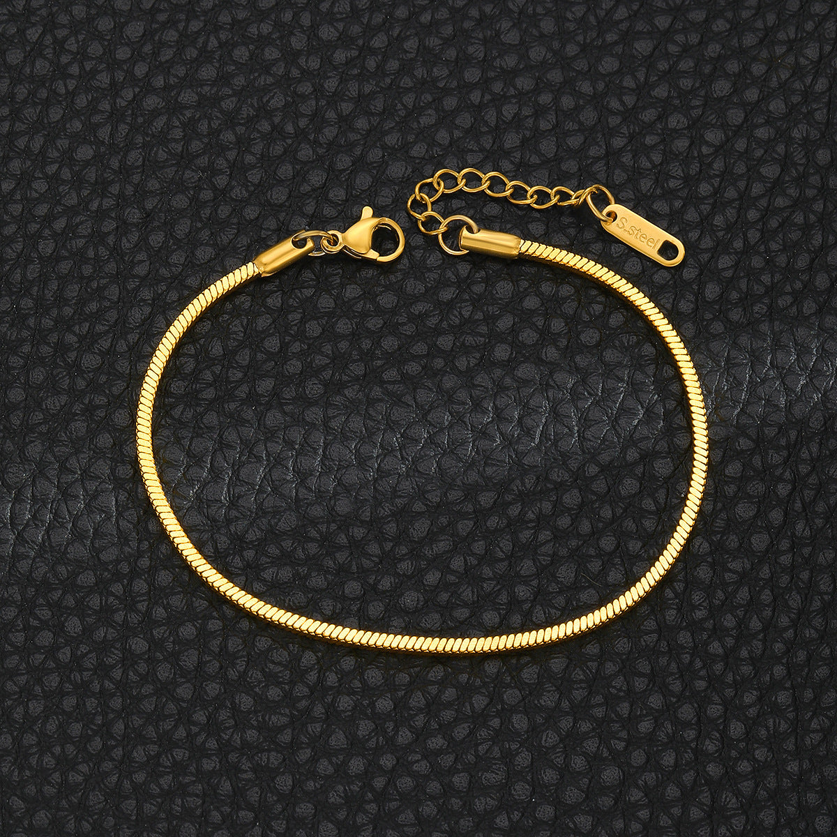 Titanium Steel Gold-plated Square Snake Chain Bracelet For Women