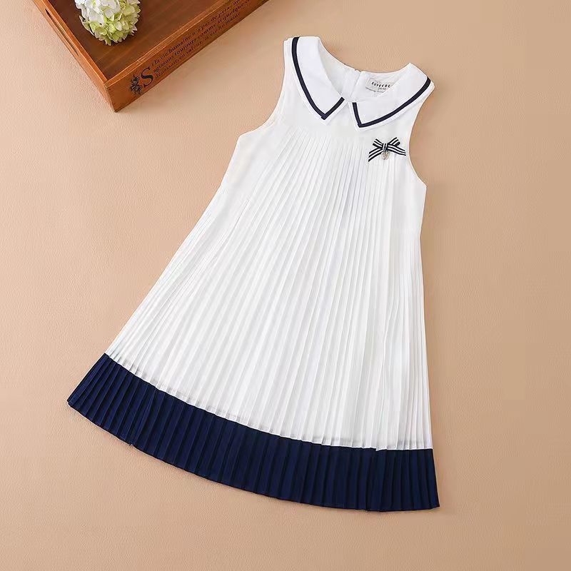 Summer Medium And Large Children's Summer Pleated Skirt