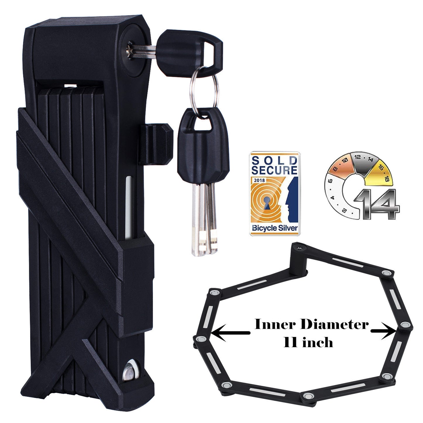 Convenient Folding Bike Lock Universal Chain