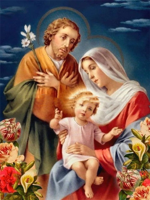 Religious Digital Painting Color By Number Virgin Mary Painting Canvas