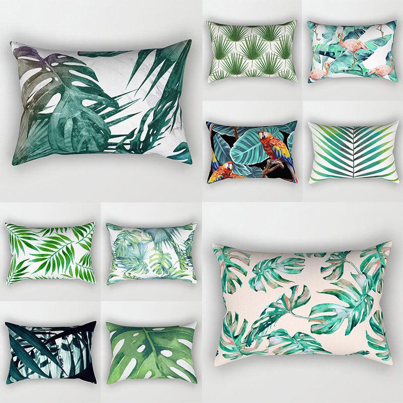 Decorative Throw Pillows Tropical Plants Pillow Cover Polyester Pillow Covers With Flowers And Plants Tropical Style Linen Throw Pillow Covers Decoration Pillowcase Cushions Home Decor
