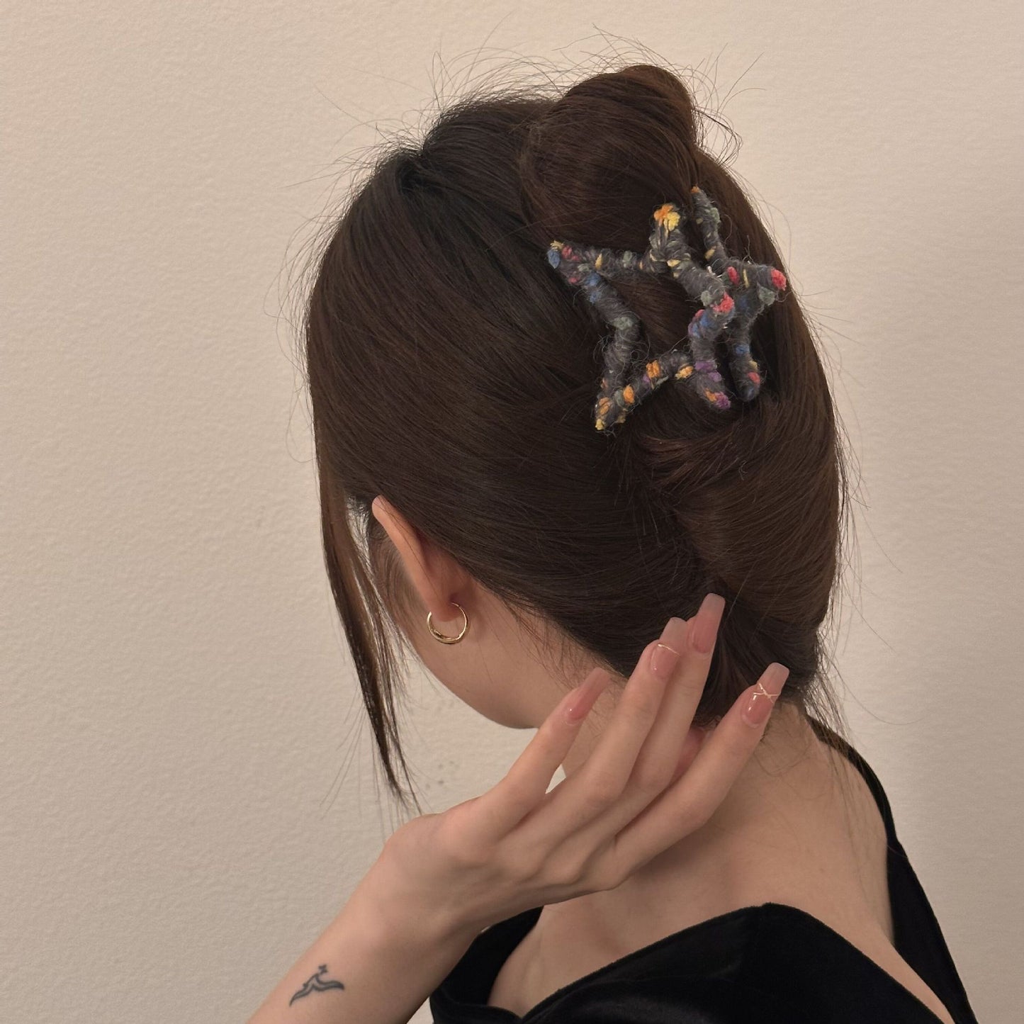 Five-pointed Star Grip Back Head Barrettes Ladies