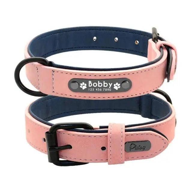 Dogs Collars Personalized Padded Collar Leather Dog Walking Leash For Small Medium Large Dogs Dog Collar and Leash Dog Collar and Leash Leather Padded Dogs Collars Lead Rope