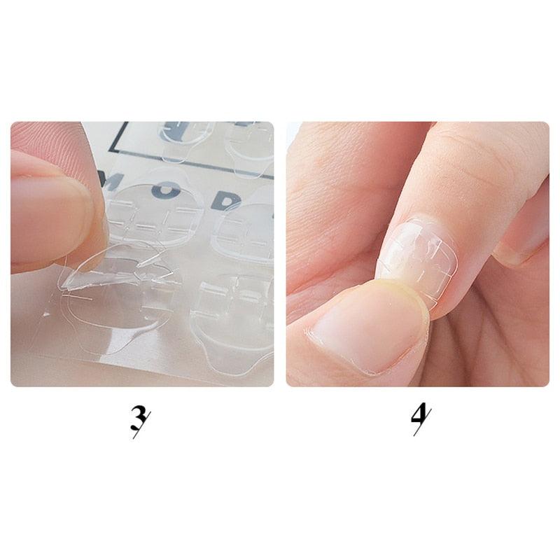 Double Sided False Nail Art Adhesive Tape Glue Sticker Tips Fake Nail Acrylic Manicure Gel Makeup Tool  Self Adhesive Nail Glue Sticker for False Nail Tips Waterproof Breathable Jelly Gel Nail Tape Glue Stickers for False Nails Tips