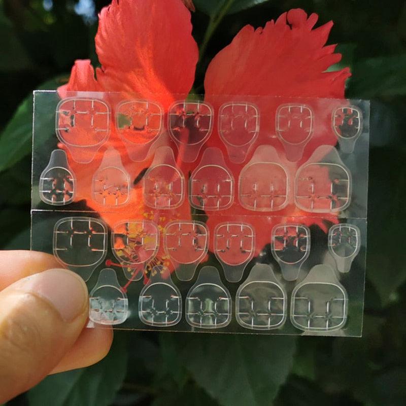 Double Sided False Nail Art Adhesive Tape Glue Sticker Tips Fake Nail Acrylic Manicure Gel Makeup Tool  Self Adhesive Nail Glue Sticker for False Nail Tips Waterproof Breathable Jelly Gel Nail Tape Glue Stickers for False Nails Tips