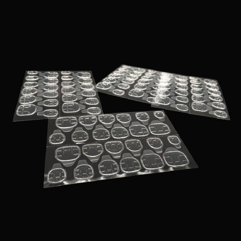 Double Sided False Nail Art Adhesive Tape Glue Sticker Tips Fake Nail Acrylic Manicure Gel Makeup Tool  Self Adhesive Nail Glue Sticker for False Nail Tips Waterproof Breathable Jelly Gel Nail Tape Glue Stickers for False Nails Tips