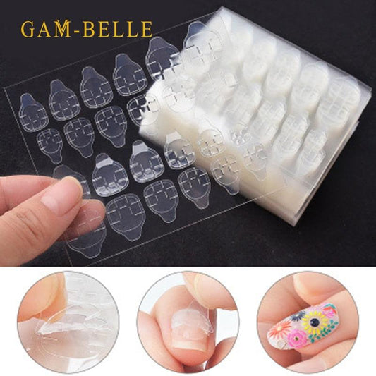 Double Sided False Nail Art Adhesive Tape Glue Sticker Tips Fake Nail Acrylic Manicure Gel Makeup Tool  Self Adhesive Nail Glue Sticker for False Nail Tips Waterproof Breathable Jelly Gel Nail Tape Glue Stickers for False Nails Tips