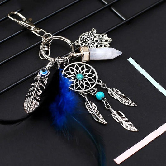 Dream Catcher Car Interior Rear View Mirror Hanging Decor Handmade Grids Nature  Mini Handmade Feather Dream Net Catcher Key-chain Home Decor Gift Wind Chimes  Wall Hanging Decoration Gift Room Car Charms Pendant Accessories Decor