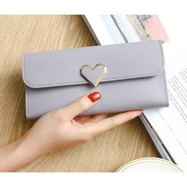 Durable Purses Luxury Love Heart Wallets For Ladies And Girls Smart Money Pocket, Card Holder Female Wallets And Phone Clutch Bag
