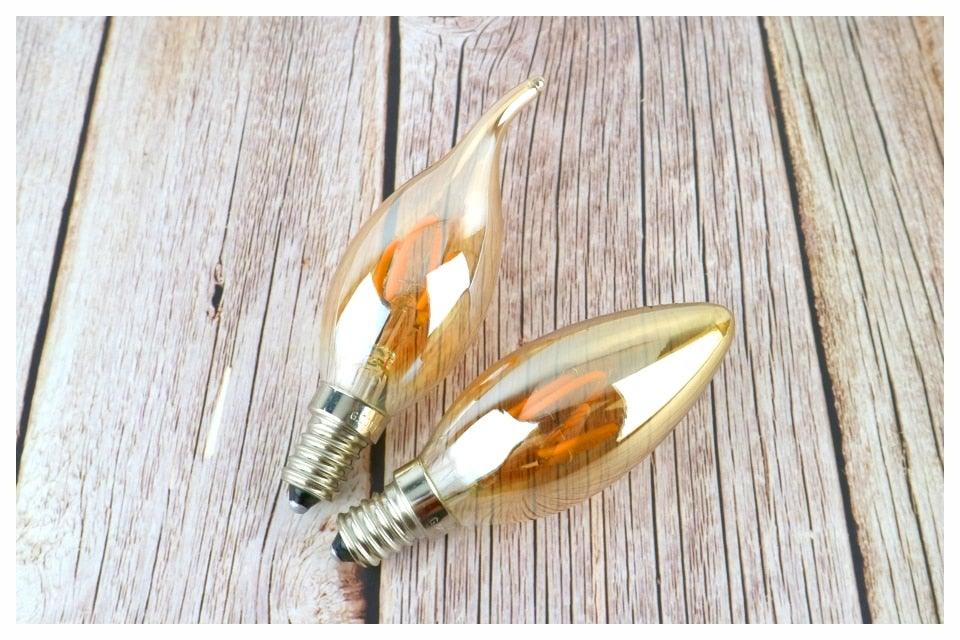 E14 E27 Retro LED Spiral Filament Light Bulb 4W 220V C35 G45 A60 T45 ST64 T185 T225 G80 G95 G125 Vintage Edison Lamp Vintage Filament Light Bulbs Globe Round