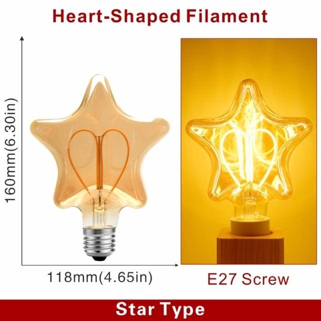 E14 E27 Retro LED Spiral Filament Light Bulb 4W 220V C35 G45 A60 T45 ST64 T185 T225 G80 G95 G125 Vintage Edison Lamp Vintage Filament Light Bulbs Globe Round
