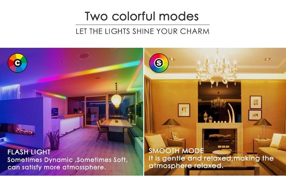E14 LED Bulb Candle Color Indoor Neon Sign Light Bulb RGB Tape With Controller Lighting 220V E12 Dimmable Smart Lamp For Home Smart WiFi Candelabra Light Bulb, C37 Shape RGB+C+W LED Candle Light Bulb, 5W 400LM (2700k-6500k) Candelabra Bulb