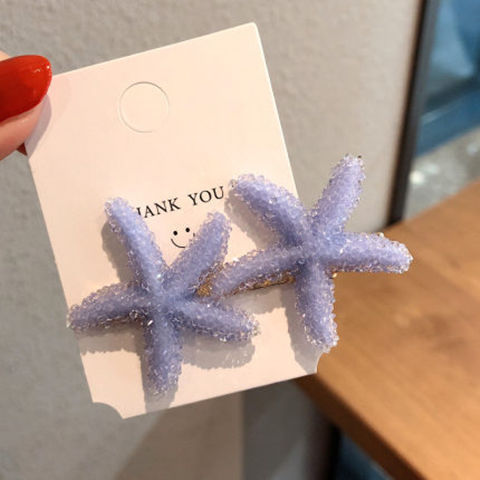 Spring New Crystal Starfish Hairpin