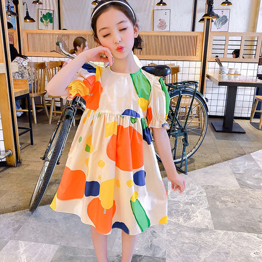 Western Style Summer Skirt Children's Summer Chiffon Princess Dress