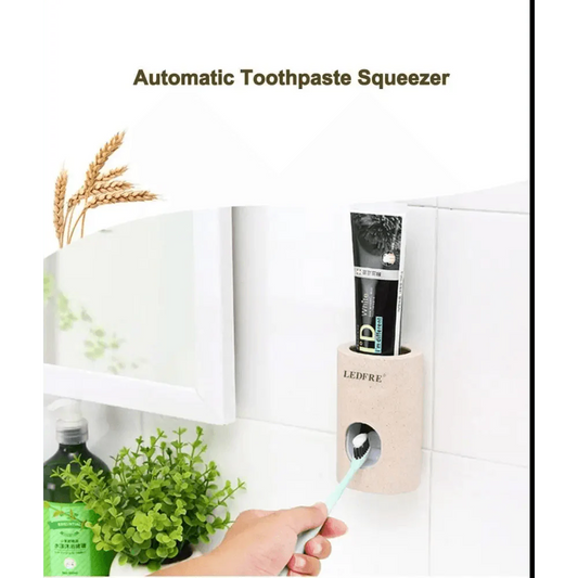 Easy Home Toothpaste Dispenser Squeezer Pasta Toothbrush Holder Wall Mounted Bathroom  Products  Accessories