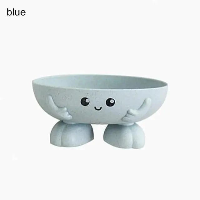 Eco-friendly 1Pcs Soap Box Non-slip Soap Dish Bathroom Supplies Soap Holder Cartoon Shape Soap Holder Cute Soap Dish for Kids Children Creative Lovely Bar Soap Tray Counter for Shower Bathroom Kitchen Countertop