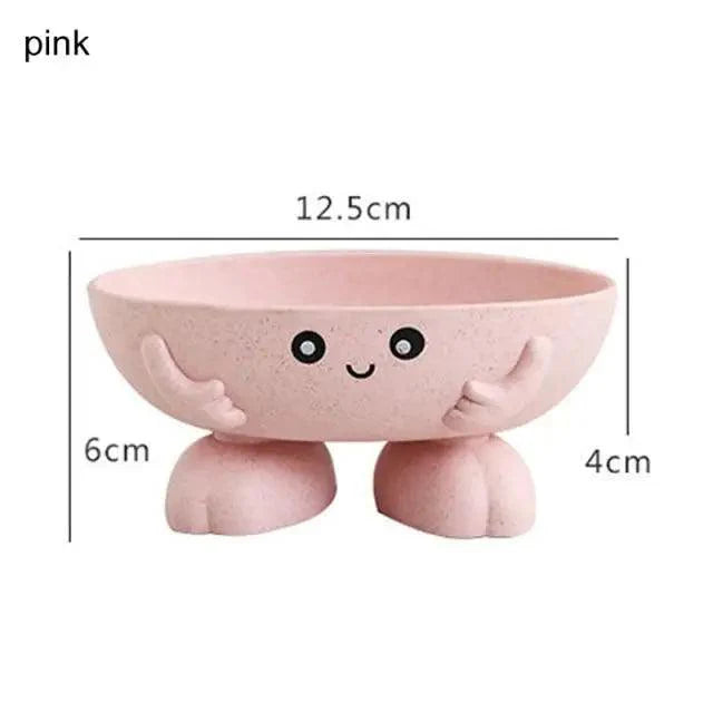 Eco-friendly 1Pcs Soap Box Non-slip Soap Dish Bathroom Supplies Soap Holder Cartoon Shape Soap Holder Cute Soap Dish for Kids Children Creative Lovely Bar Soap Tray Counter for Shower Bathroom Kitchen Countertop