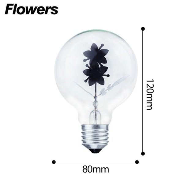 Edison Bulb Indoor Night Light Rose  Flower  Holiday Christmas Wedding Decor Bulbs High Brightness Daylight White Antique LED Filament Bulbs For Home Decor Party
