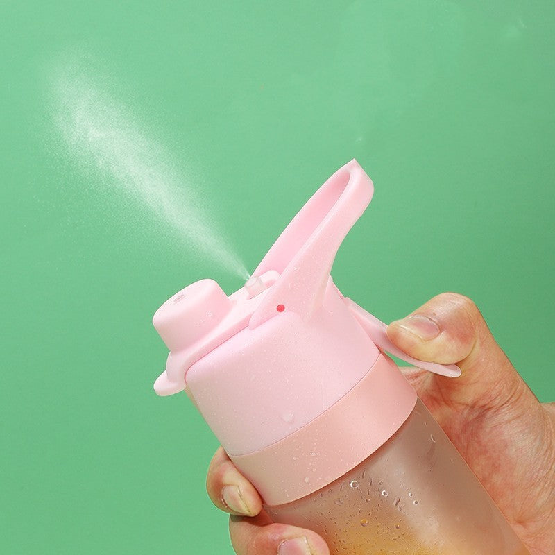 New Gradient Fog Spray Sports Cup Plastic