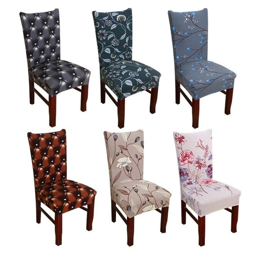 Elastic Chair Cover For Computer Dining Room kitchen office Colorful Printed Chair Covers Spandex Seat Cover Wedding Chair Covers For Dining Room Stretch Spandex Removable Washable Anti-dust Seat Slipcover Protector For Hotel Office Ceremony Banquet