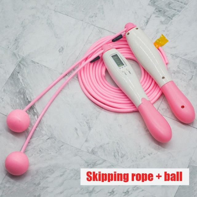 Electronic Cordless Skipping Rope Gym Fitness Skipping Smart Jump Rope With LCD Screen Counting Speed Women Jumprope For Fitness Workout Crossfit Adult Kids Adjustable Skipping Rope For Exercise