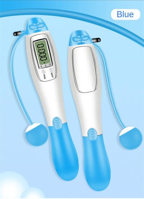 Electronic Cordless Skipping Rope Gym Fitness Skipping Smart Jump Rope With LCD Screen Counting Speed Women Jumprope For Fitness Workout Crossfit Adult Kids Adjustable Skipping Rope For Exercise