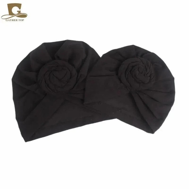 Elegance Mommy And Kids Turban Hat Cap With Big Bow Soft Cute Knot Nursery Beanie Knotted Headban