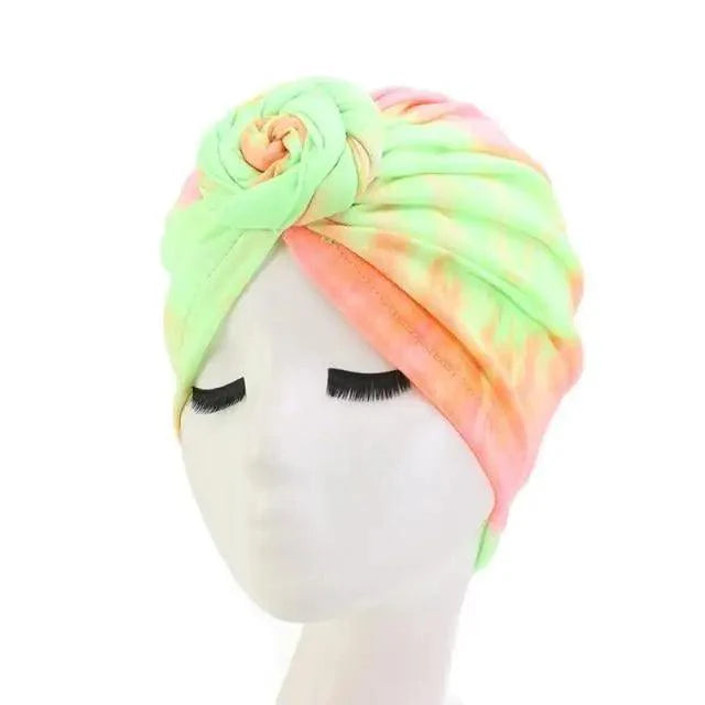 Elegance Mommy And Kids Turban Hat Cap With Big Bow Soft Cute Knot Nursery Beanie Knotted Headban