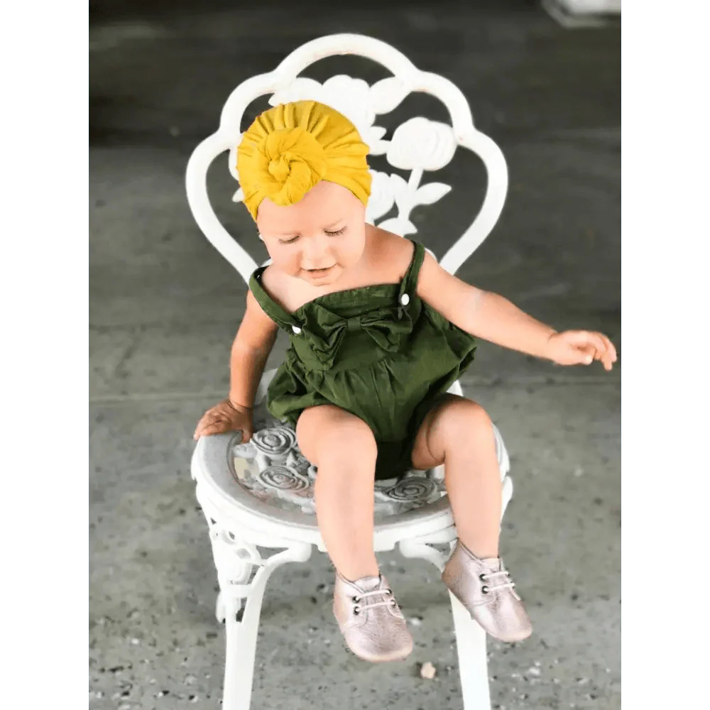 Elegance Mommy And Kids Turban Hat Cap With Big Bow Soft Cute Knot Nursery Beanie Knotted Headban