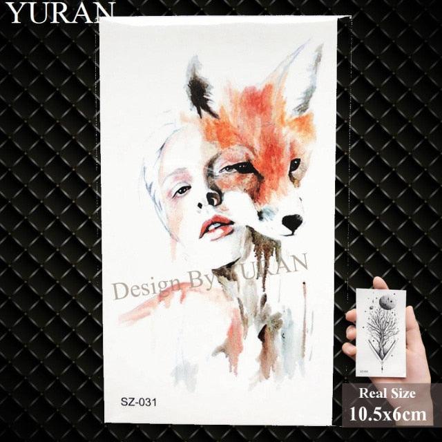 Elegant Lavender Flower Tattoo Stickers Temporary Waterproof Colorful Modern Children Tattoo