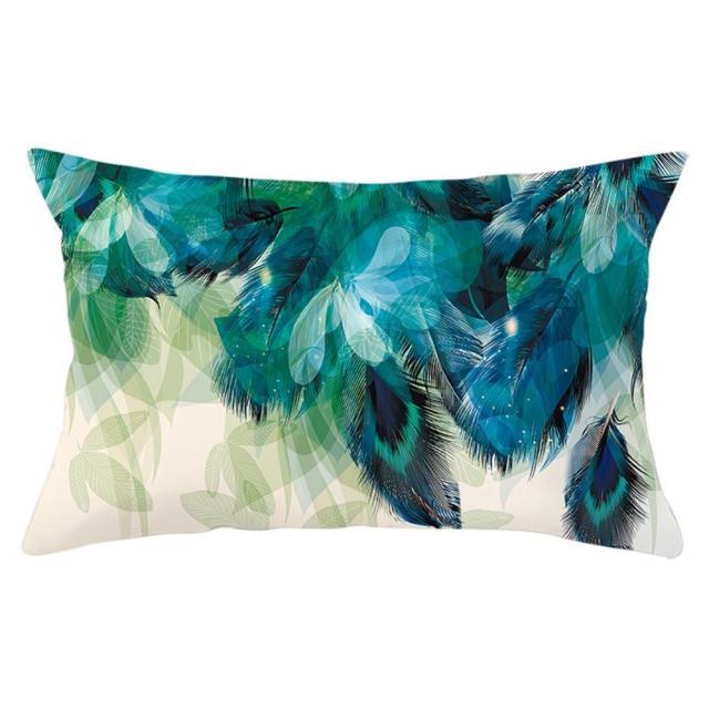 Elegant New Home Decoration Short Plush Pillow Case Feather Soft Rectangular Sofa Seat Bedroom Farmhouse Feather Decorative Throw Pillow Covers Home Decor 30x50CM