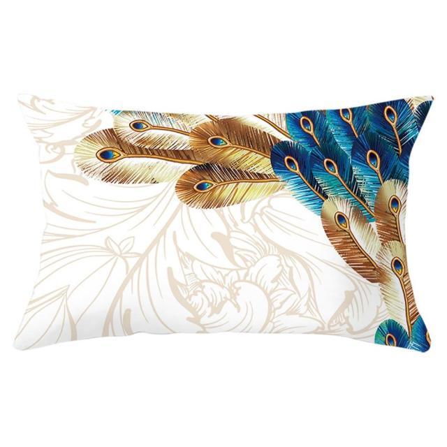 Elegant New Home Decoration Short Plush Pillow Case Feather Soft Rectangular Sofa Seat Bedroom Farmhouse Feather Decorative Throw Pillow Covers Home Decor 30x50CM