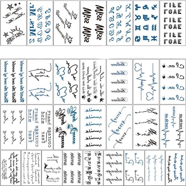 Elegant Sketches Black Flowers Body Tattoo Waterproof Temporary 3D Flowers Luxury Design For Womens