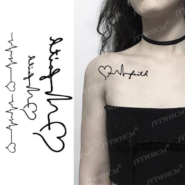 Elegant Small Waterproof Temporary Tattoo Sticker Makeup Flame Finger Black Square Rose Flower High Quality Design For Womens