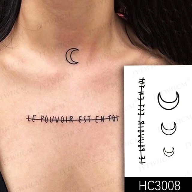 Elegant Small Waterproof Temporary Tattoo Sticker Makeup Flame Finger Black Square Rose Flower High Quality Design For Womens