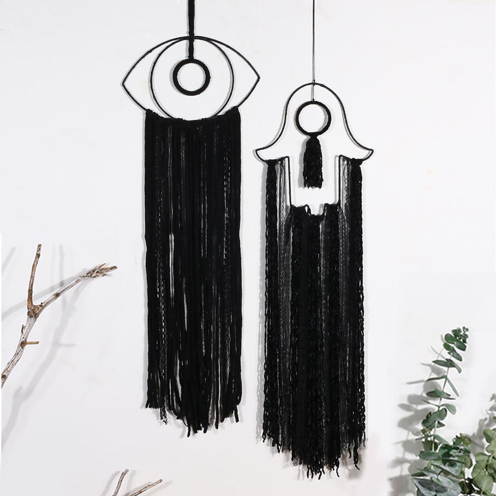 Evil Eye Dream Catcher Home Room Decor Black Room Decoration For  Farmhouse Wind Chimes Moon Dream Catchers For Bedroom Home Decor Wedding Ornament Craft Gift