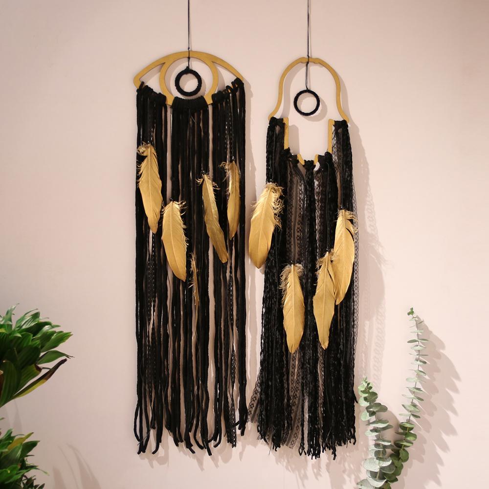 Evil Eye Dream Catcher Home Room Decor Black Room Decoration For  Farmhouse Wind Chimes Moon Dream Catchers For Bedroom Home Decor Wedding Ornament Craft Gift