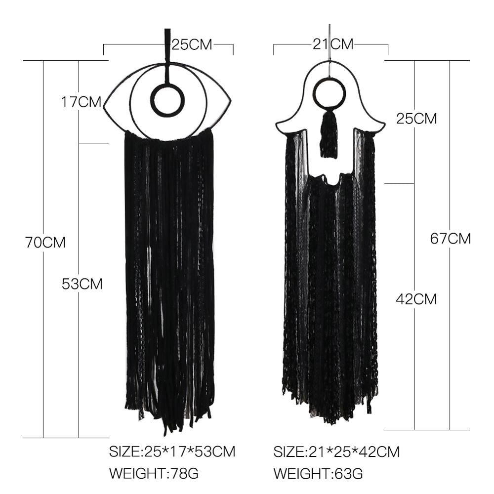 Evil Eye Dream Catcher Home Room Decor Black Room Decoration For  Farmhouse Wind Chimes Moon Dream Catchers For Bedroom Home Decor Wedding Ornament Craft Gift
