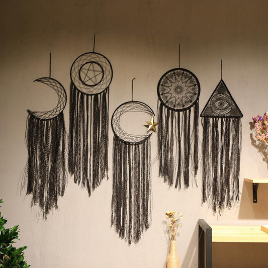 Evil Eye Dream Catcher Home Room Decor Black Room Decoration For  Farmhouse Wind Chimes Moon Dream Catchers For Bedroom Home Decor Wedding Ornament Craft Gift