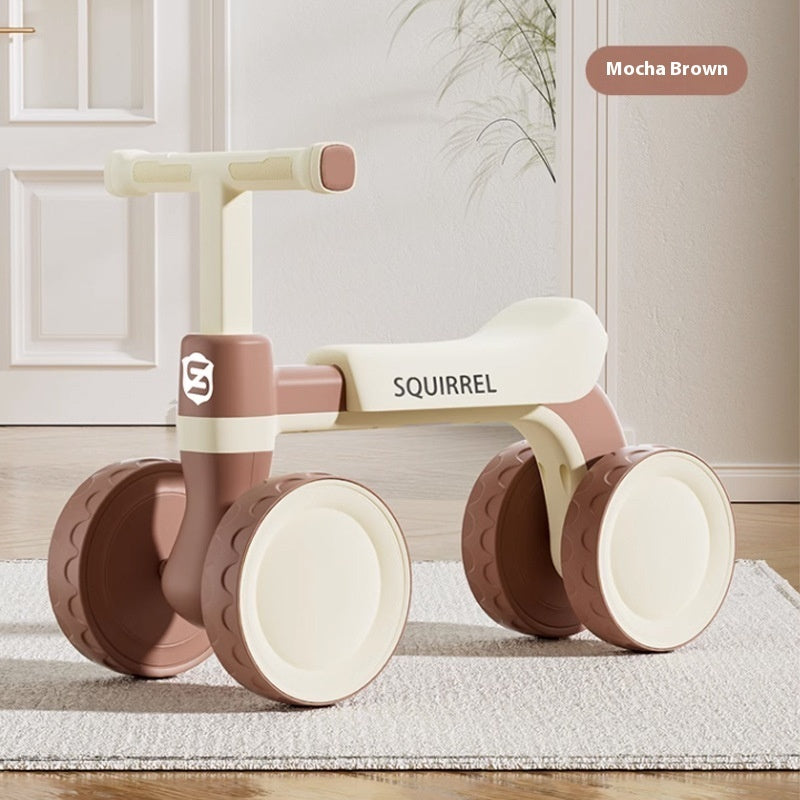 Balance Bike For Kids Four-wheel Pedal-free