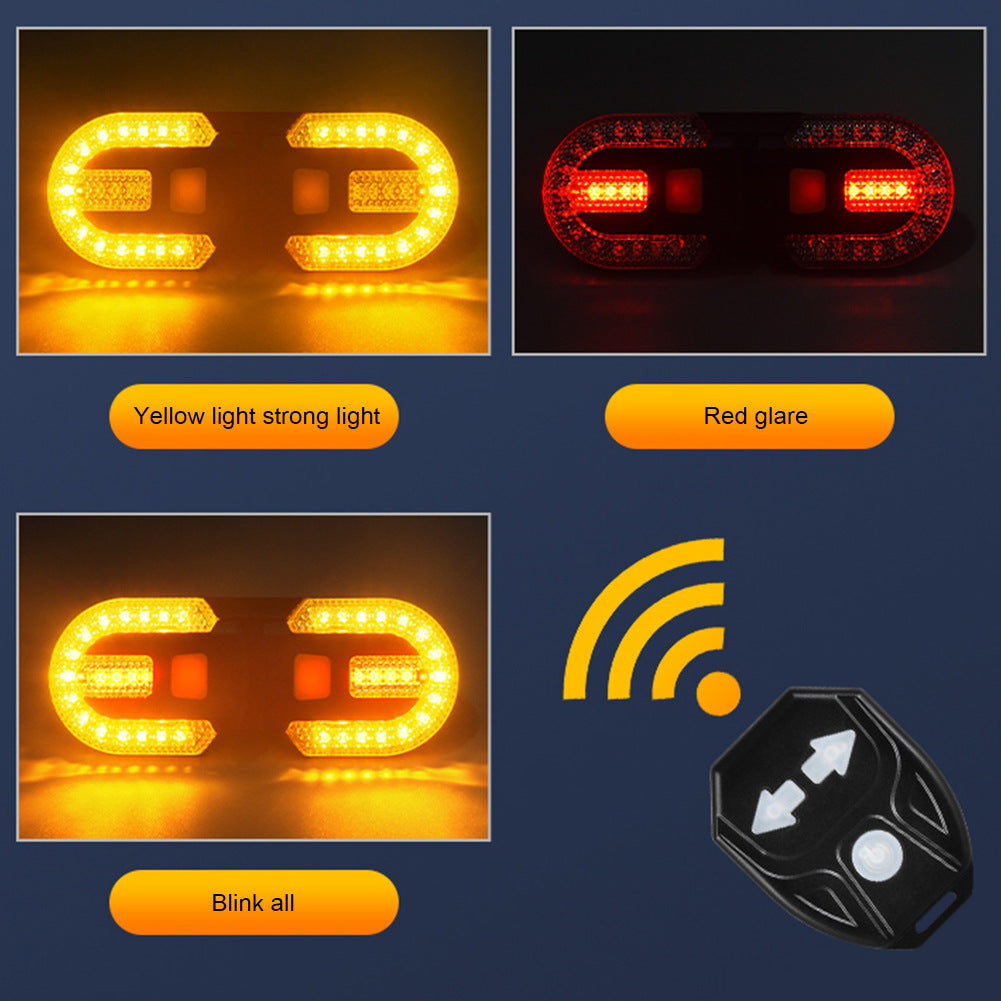 Road Bike Light Wireless Remote Control Operation Turn Signal Rear Lamp