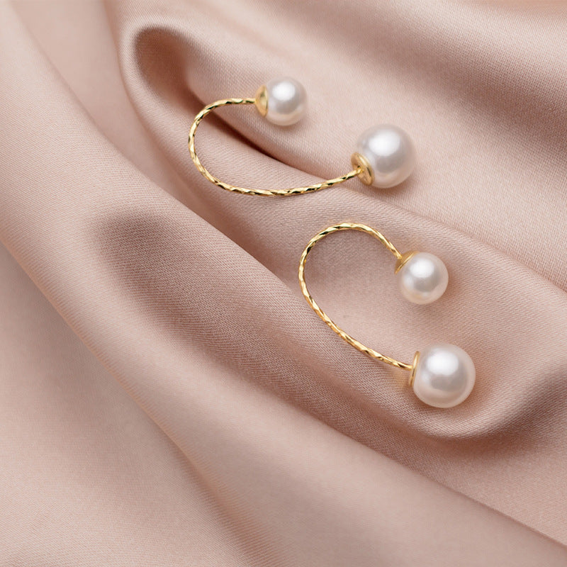 Japanese And Korean Fashion Shell Pearls Synthetic Pearl Ear Hook