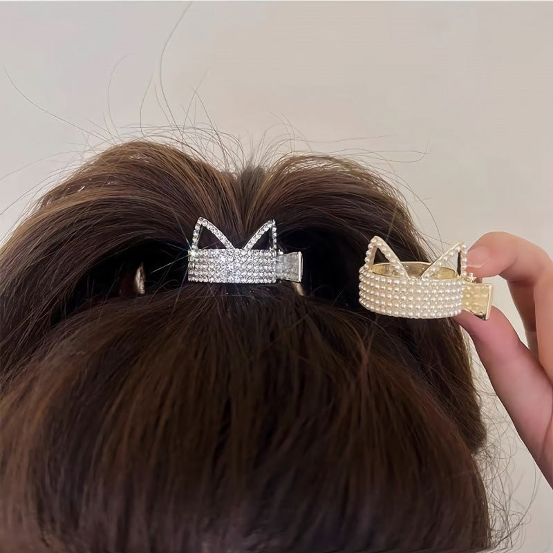 Rhinestone Anti-sagging Fixed Gadget Back Head Small Hair Clip