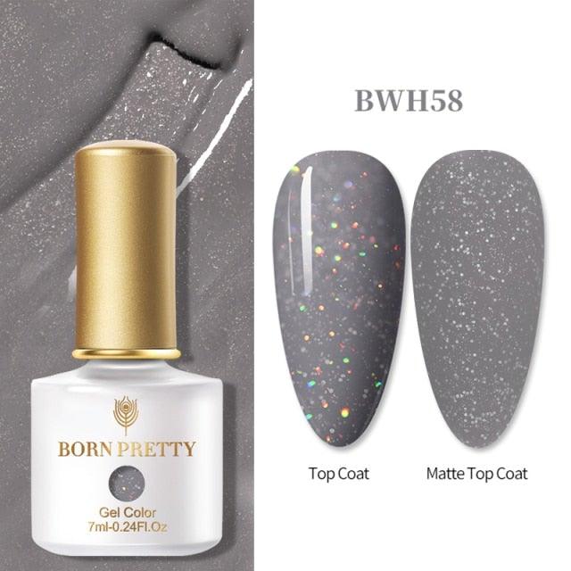 Fashion 2022 New Womens Colorful Nail Gel Polish Modern Glitter Pink Purple UV Diamond Stylish Design Nail Colors Gel For Girls and Women In Shinny Trend Color