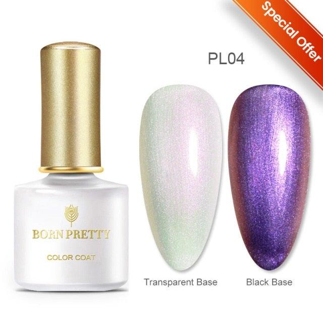 Fashion 2022 New Womens Colorful Nail Gel Polish Modern Glitter Pink Purple UV Diamond Stylish Design Nail Colors Gel For Girls and Women In Shinny Trend Color