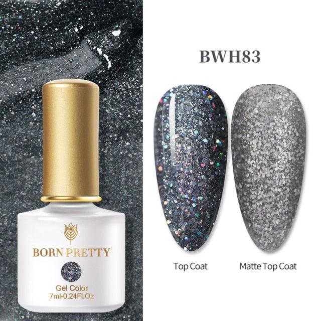 Fashion 2022 New Womens Colorful Nail Gel Polish Modern Glitter Pink Purple UV Diamond Stylish Design Nail Colors Gel For Girls and Women In Shinny Trend Color