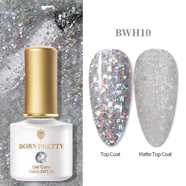 Fashion 2022 New Womens Colorful Nail Gel Polish Modern Glitter Pink Purple UV Diamond Stylish Design Nail Colors Gel For Girls and Women In Shinny Trend Color