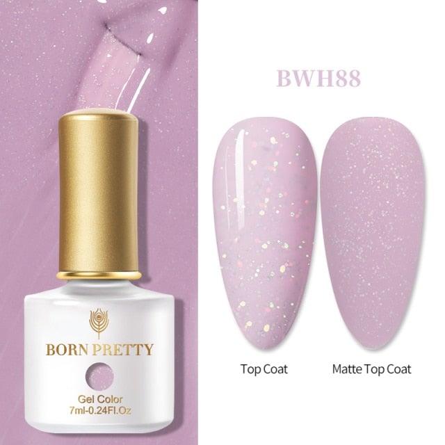 Fashion 2022 New Womens Colorful Nail Gel Polish Modern Glitter Pink Purple UV Diamond Stylish Design Nail Colors Gel For Girls and Women In Shinny Trend Color