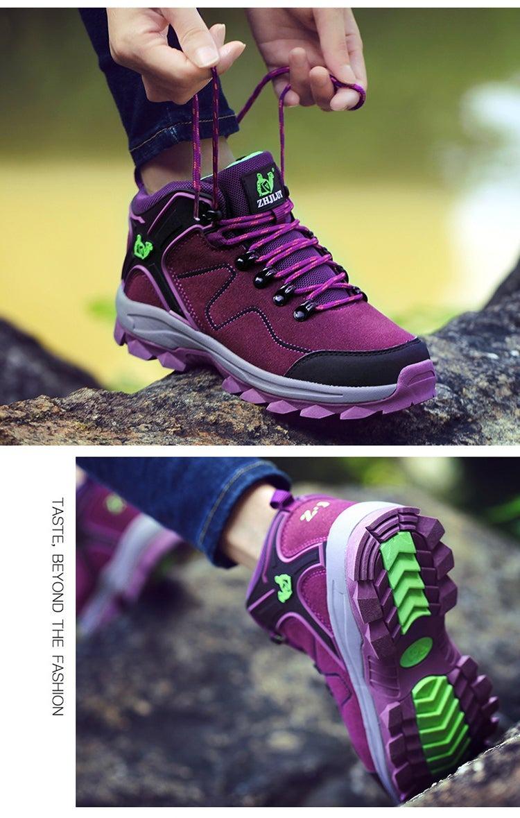 Fashion Outdoor Men's Sports Hiking Boots Wear-Resistant Hiking Men's Fashion Non-slip Waterproof Walking Boots Lightweight Comfortable Sport Ankle Shoes Outdoor Winter Mens Shoes